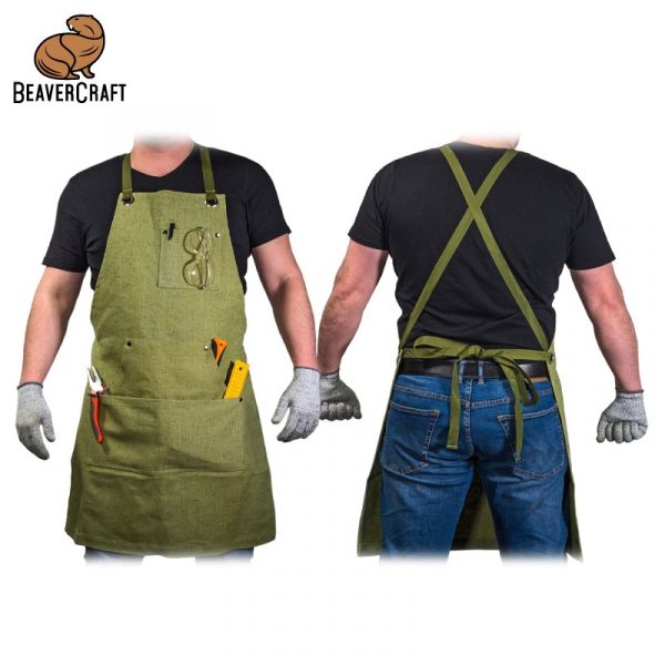Ποδιά από μουσαμά - πράσινη / BeaverCraft AP1 / 1 Ποδιά από μουσαμά - πράσινη / BeaverCraft AP1 / 1