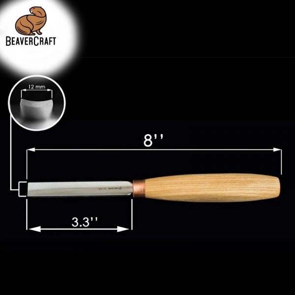 Σκαρπέλο για ξυλογλυπτική - ημικυκλικό / BeaverCraft K5/12 / 2 Σκαρπέλο για ξυλογλυπτική - ημικυκλικό / BeaverCraft K5/12 / 2
