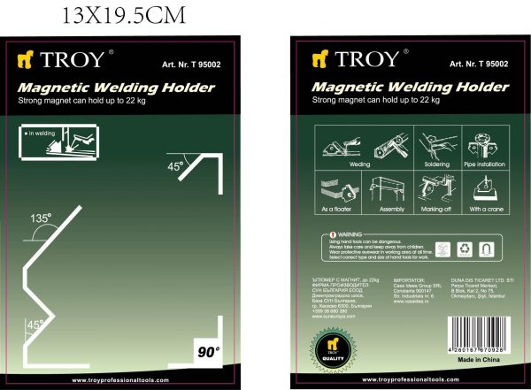 Γωνιόμετρο με μαγνήτη για συγκόλληση 22kg / Troy 95002 / 1 Γωνιόμετρο με μαγνήτη για συγκόλληση 22kg / Troy 95002 / 1