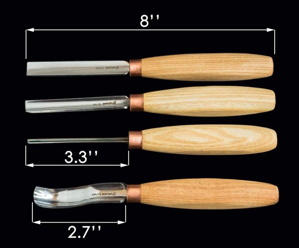 Σετ σκαρπέλα για ξυλογλυπτική / BeaverCraft SC01 / 4 Σετ σκαρπέλα για ξυλογλυπτική / BeaverCraft SC01 / 4