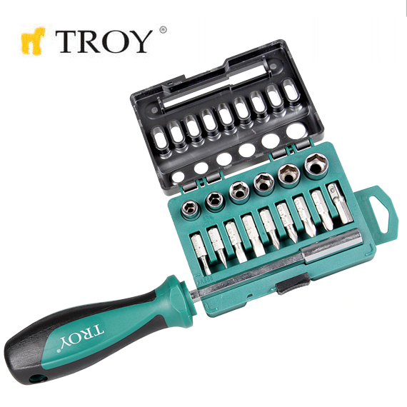 Σετ Λαβής με μύτες και υποδοχές 16 τεμαχίων / Troy 22316 / 2 Σετ Λαβής με μύτες και υποδοχές 16 τεμαχίων / Troy 22316 / 2