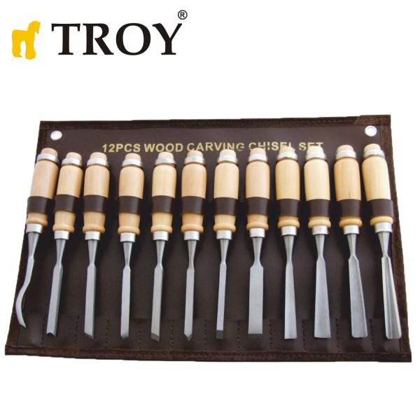 Σετ ξυλουργικών σκαρπέλων, 12 τεμάχια / Troy 25004 / 1 Σετ ξυλουργικών σκαρπέλων, 12 τεμάχια / Troy 25004 / 1
