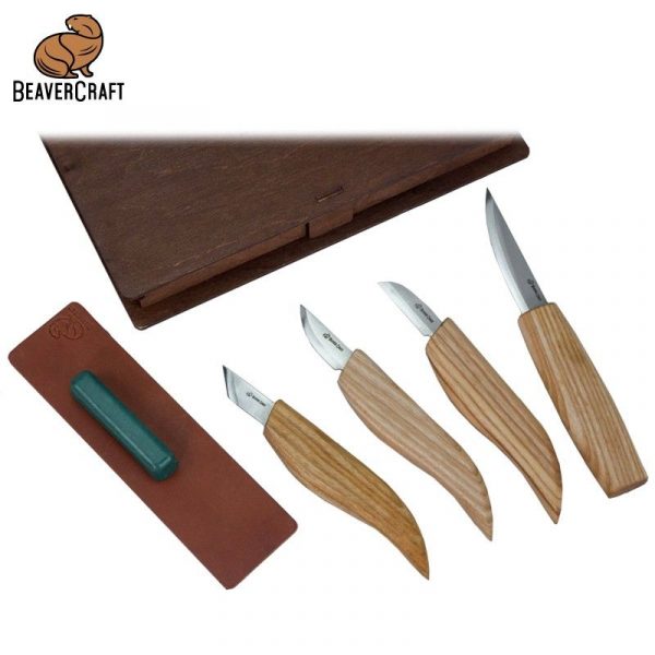 Σετ σκαρπέλων σε κουτί δώρου - βιβλίο / BeaverCraft S07 βιβλίο / 2 Σετ σκαρπέλων σε κουτί δώρου - βιβλίο / BeaverCraft S07 βιβλίο / 2