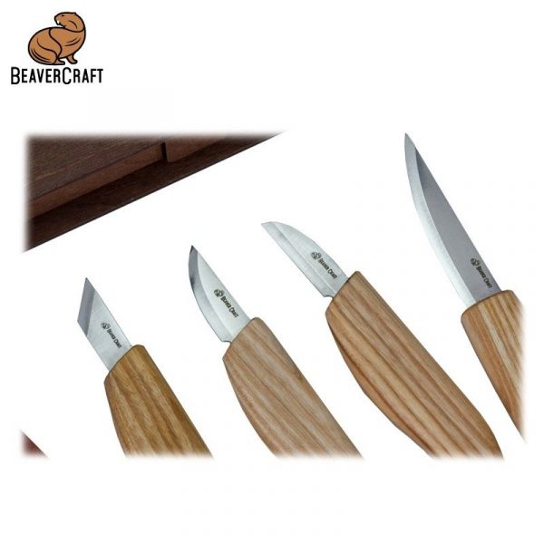 Σετ σκαρπέλων σε κουτί δώρου - βιβλίο / BeaverCraft S07 βιβλίο / 3 Σετ σκαρπέλων σε κουτί δώρου - βιβλίο / BeaverCraft S07 βιβλίο / 3