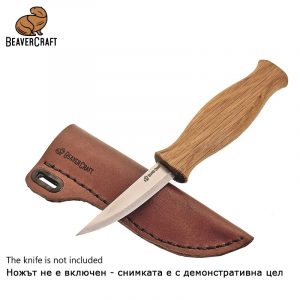 Δερμάτινη θήκη / δερμάτινο κάλυμμα / προστατευτικό κάλυμμα για σκαλιστικό μαχαίρι / BeaverCraft SH1 / 9