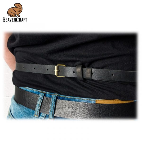 Δερμάτινη ποδιά - καφέ με μαύρο / BeaverCraft AP3X / 4 Δερμάτινη ποδιά - καφέ με μαύρο / BeaverCraft AP3X / 4
