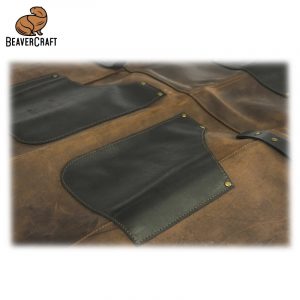 Δερμάτινη ποδιά - καφέ με μαύρο / BeaverCraft AP3X / 12 Δερμάτινη ποδιά - καφέ με μαύρο / BeaverCraft AP3X / 11