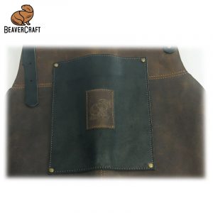 Δερμάτινη ποδιά - καφέ με μαύρο / BeaverCraft AP3X / 13 Δερμάτινη ποδιά - καφέ με μαύρο / BeaverCraft AP3X / 12