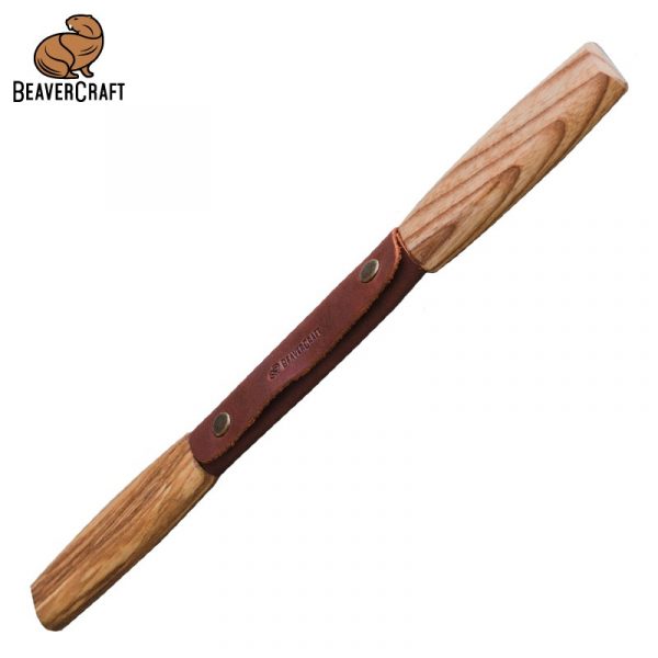 Λαβή για ξύλο, με δερμάτινη θήκη / BeaverCraft DK2S / 2 Λαβή για ξύλο, με δερμάτινη θήκη / BeaverCraft DK2S / 2