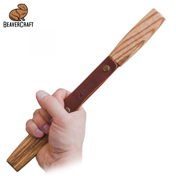 Λαβή για ξύλο, με δερμάτινη θήκη / BeaverCraft DK2S / 3 Λαβή για ξύλο, με δερμάτινη θήκη / BeaverCraft DK2S / 3