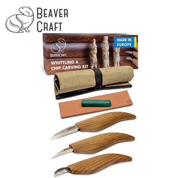 Σετ αρχαρίων για ξυλογλυπτική με αξεσουάρ / BeaverCraft S15 / 1 Σετ αρχαρίων για ξυλογλυπτική με αξεσουάρ / BeaverCraft S15 / 1