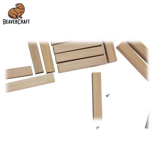 Ξύλινα τεμάχια για γλυπτική, 16 τεμάχια / BeaverCraft BW16 / 3 Ξύλινα τεμάχια για γλυπτική, 16 τεμάχια / BeaverCraft BW16 / 3