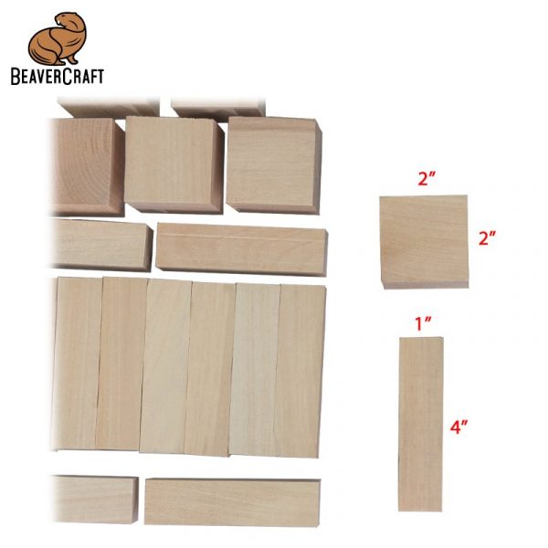 Κενά για ξυλογλυπτική, 18 τεμάχια / BeaverCraft BW18 / 2 Κενά για ξυλογλυπτική, 18 τεμάχια / BeaverCraft BW18 / 2